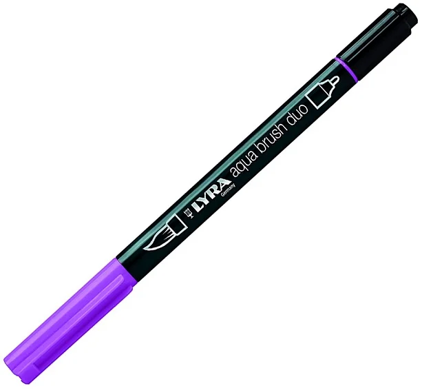 LYRA KEÇELİ KALEM AQUA BRUSH DUO FIRÇA UÇLU RED VIOLET L6520035
