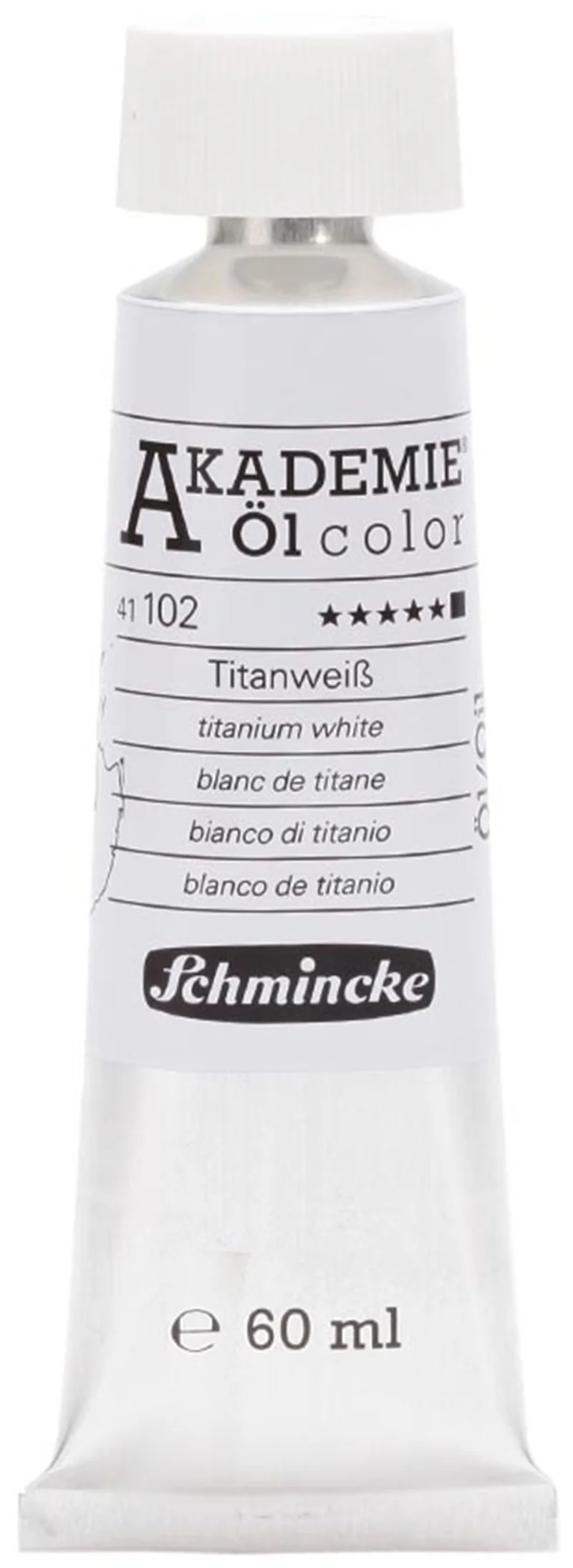 SCHMİNCKE AKADEMİE ÖL COLOR YAĞLI BOYA 60 ML SERİ 1 102 TİTANİUM WHİTE 41102011