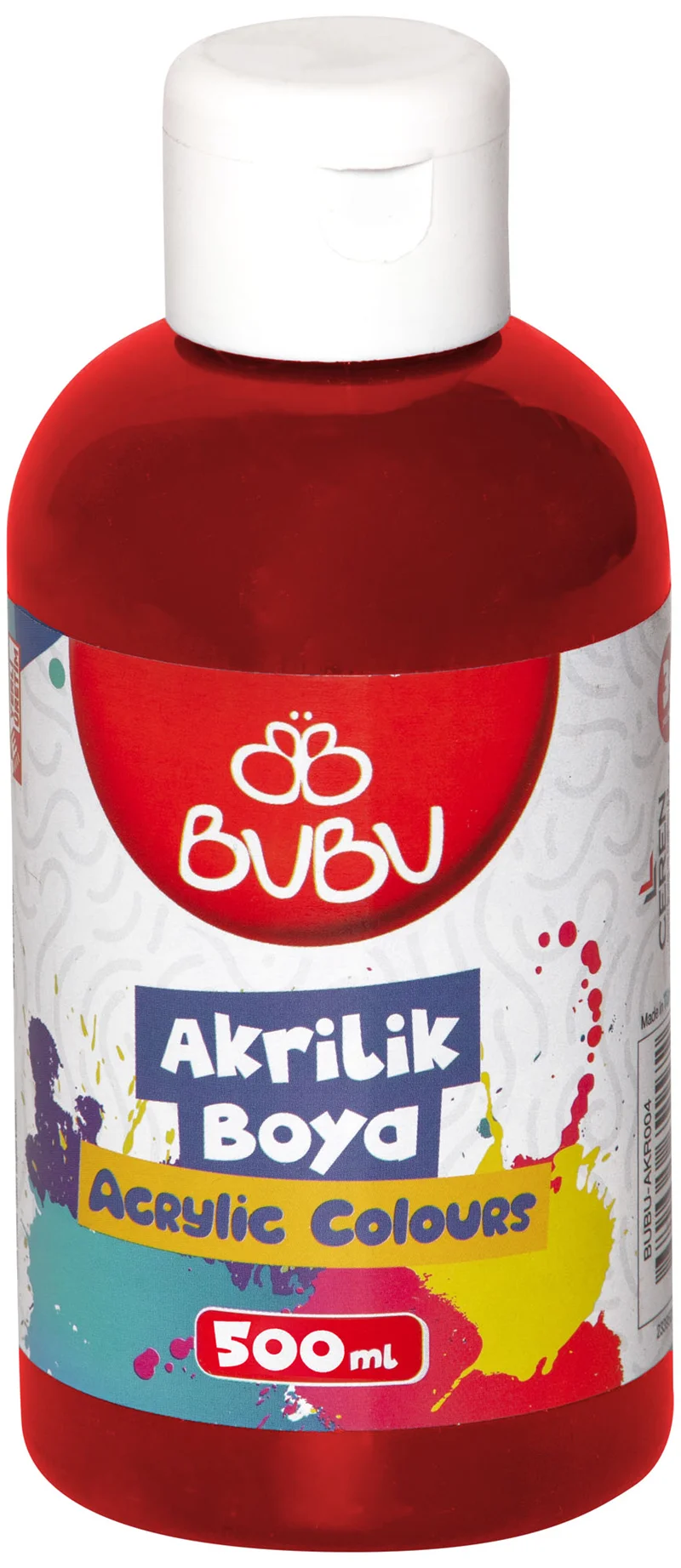 BU-BU AKRİLİK BOYA 500 GR. KIRMIZI BUBU-AKR024