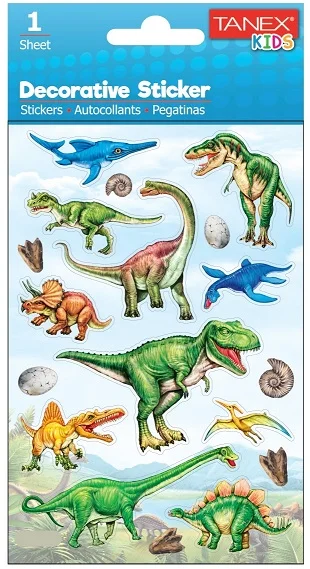 TANEX STICKER DİNAZOR SERİSİ 6 ADET TNX-25041