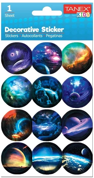 TANEX STICKER GEZEGENLER SERİSİ 6 ADET TNX-25059