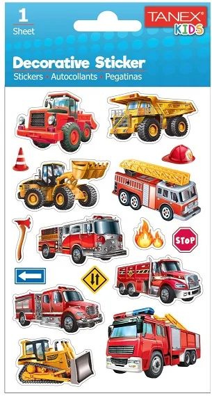 TANEX STICKER KAMYON SERİSİ 6 ADET TNX-25040