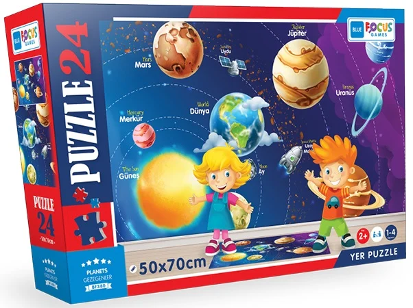 BLUE FOCUS PUZZLE 24 PARÇA PLANETS ( GEZEGENLER ) BF380