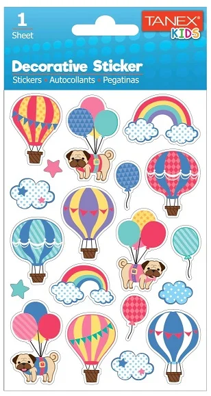 TANEX STICKER UÇAN BALONLAR SERİSİ 6 ADET TNX-25065