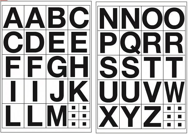 TANEX STICKER HARF 24mm BOLD 2 AD STC-513
