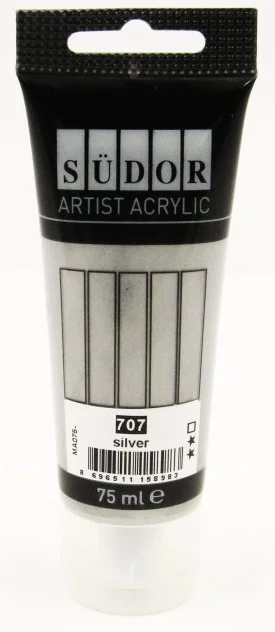 SÜDOR AKRİLİK TÜP 75 ML GÜMÜŞ 707 MA075-707