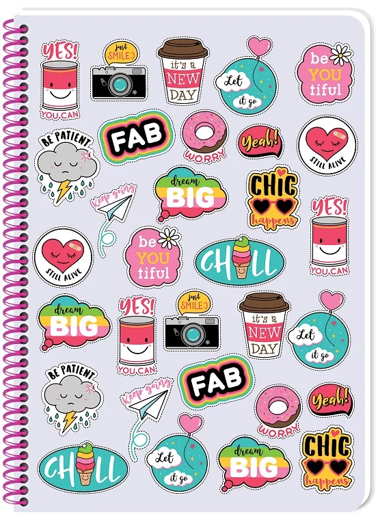 KESKİN DEFTER SWEET FUN A4 SPİRALLİ PP KAPAK 80 YP. ÇİZGİLİ 333071-99