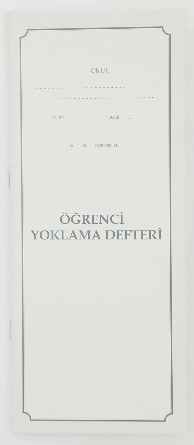 DİLMAN YOKLAMA DEFTERİ KARTON KAPAK (KURS VE YURTLAR İÇİN) 12x28 48 YP 5305