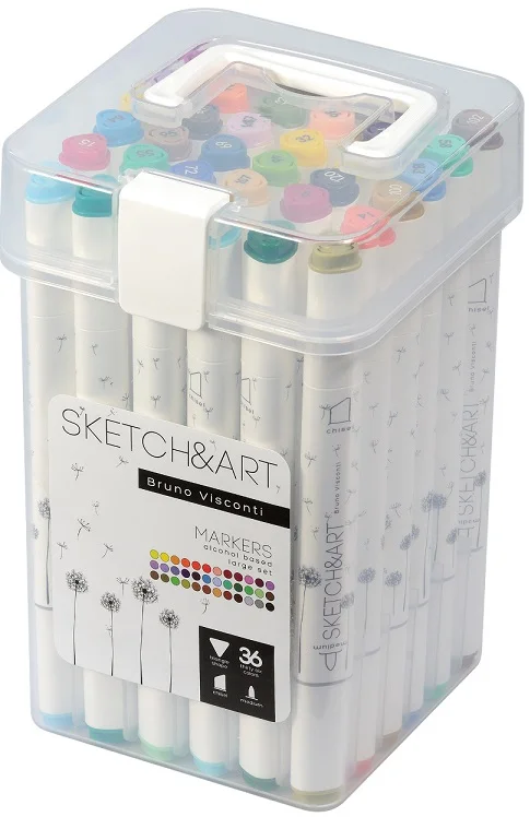 BRUNO VISCONTI TWIN MARKER SKETCH &amp; ART 36 RENK 22-0078