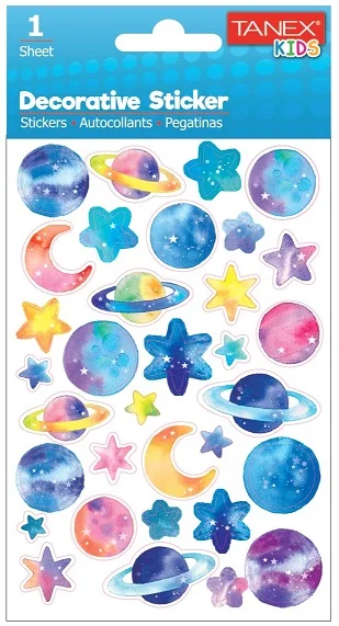 TANEX STICKER GEZEGENLER SERİSİ 6 ADET TNX-25072
