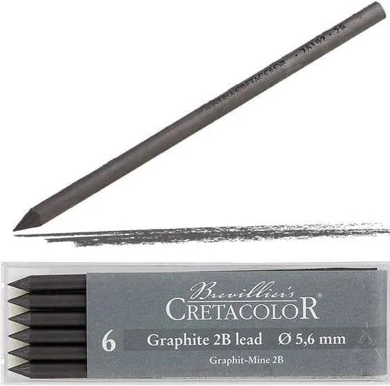 CRETACOLOR GRAPHİTE 2B PORTMİN UÇ 5,6MM 6'LI 26182