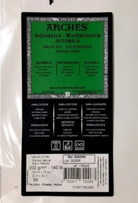 ARCHES SULU BOYA KAĞIDI TABAKA WC CP SH WHNA 56x76 300 GR A1795005