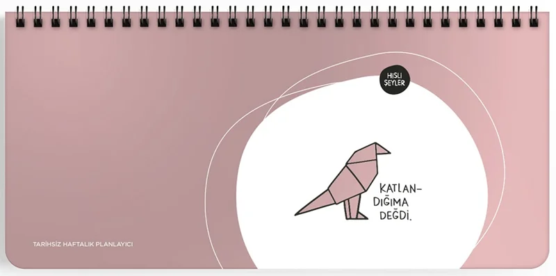 KESKİN PLANNER 13x27 HİSLİ ŞEYLER KATLANDIĞIMA DEĞDİ SPİRALLİ 830184