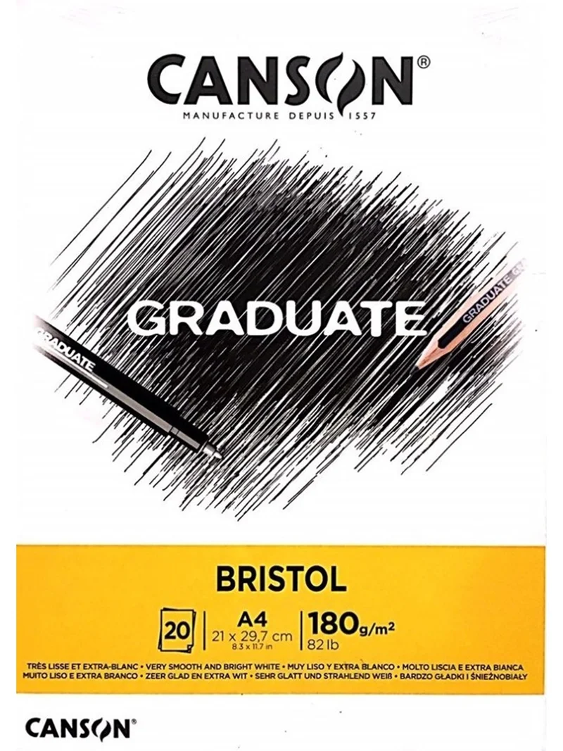 CANSON ÇİZİM BLOĞU GRADUATE BRISTOL A5 180 GR 20 SF 400110382