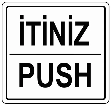 EKSTRAFİX UYARI LEVHASI 202 YUL-255 12x12 CM İTİNİZ-PUSH