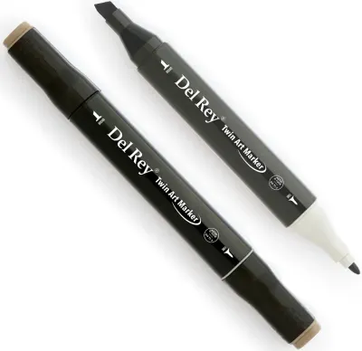 DEL REY GRAFİK MARKÖR TWIN MN-DRWG7 WARM GREY