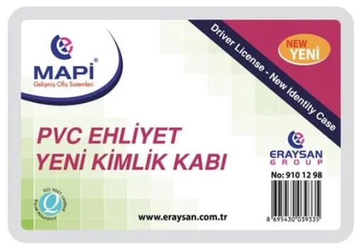 MAPİ PVC SERT EHLİYET- YENİ KİMLİK KABI 75Lİ PAKET 9101296