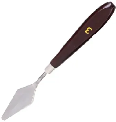CEOART METAL SPATULA TEKLİ NO:3 (BOYALI AHŞAP SAP) CEO-SN0007