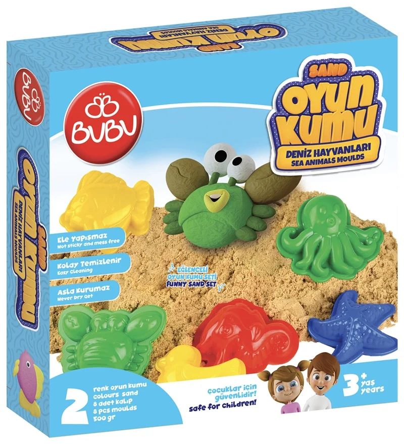 BU-BU OYUN KUMU VE DENİZ HAYVAN KALIPLI 500 GR. KU0056