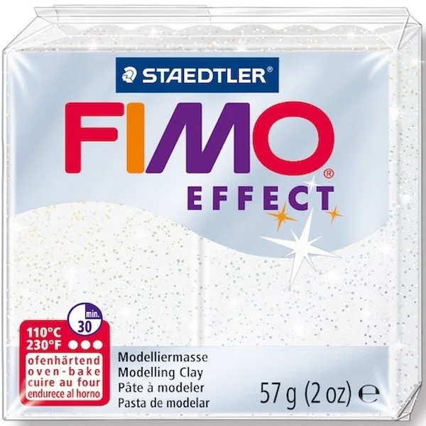 FIMO SOFT MODELLEME KİLİ 57 GR YAZLDIZLI BEYAZ 8020-052