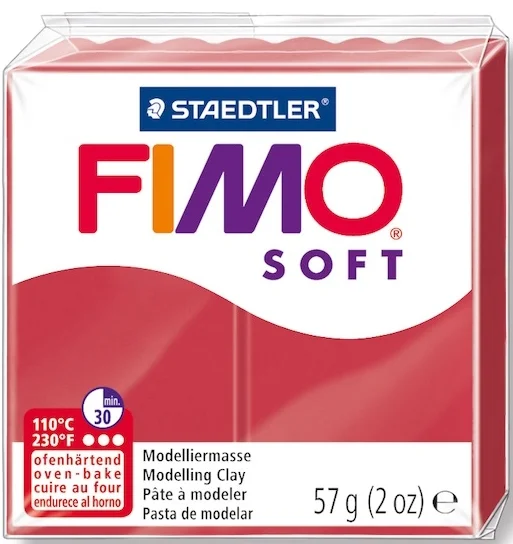 FIMO SOFT MODELLEME KİLİ 57 GR VİŞNE KIRMIZI 8020-26 07
