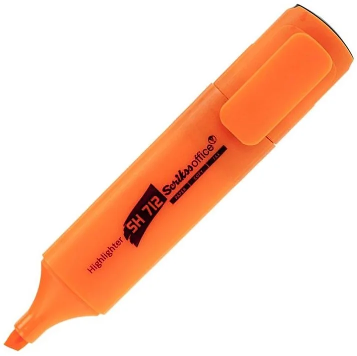 SCRIKSS OFFICE FOSFORLU KALEM SH712 TURUNCU 12 Lİ KUTU