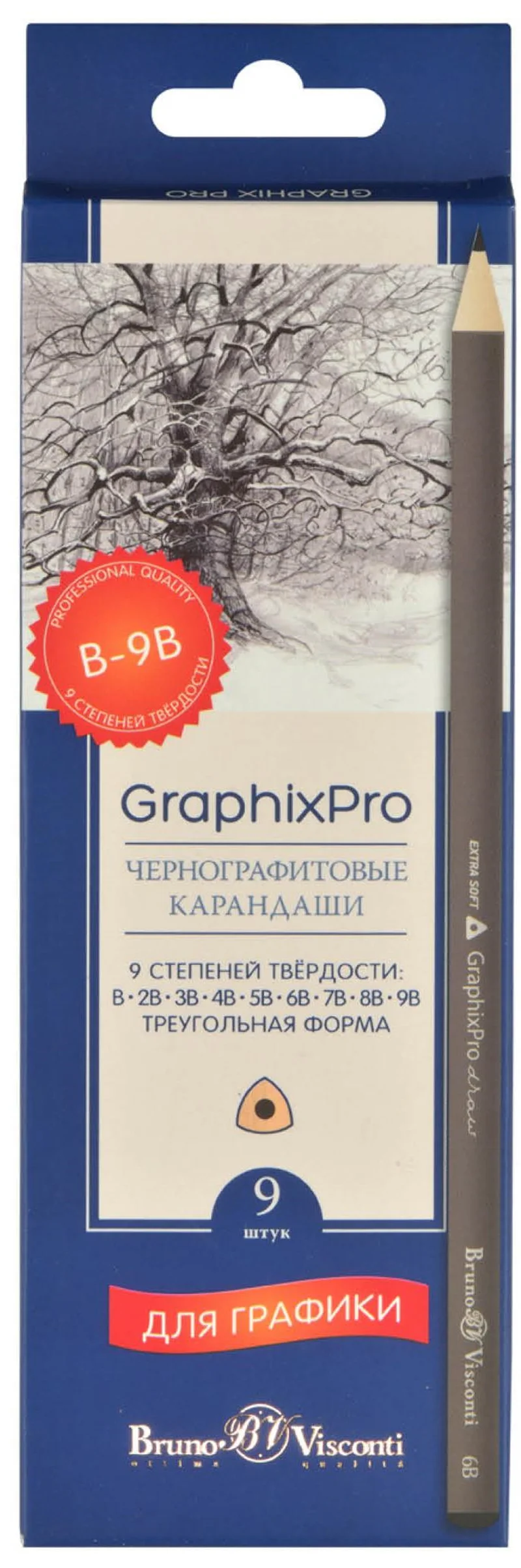 BRUNO VISCONTI KURŞUN KALEM DERECELİ KALEM SETİ GRAPHIXPRO 9 LU (B-9B) 21-0040