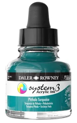 DALER ROWNEY AKRİLİK MÜREKKEP SYSTEM 3 SERİSİ 29.5 ML PHTHALO TURQUOISE 161029154