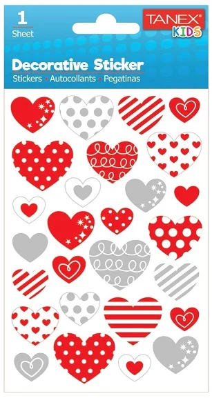 TANEX STICKER KALP SERİSİ 6 ADET TNX-25003