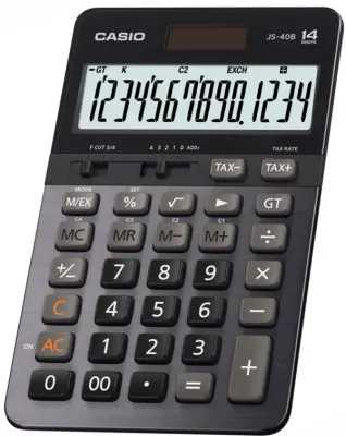CASIO HESAP MAKİNESİ MASAÜSTÜ JS-40B-W-DH 12 HANE