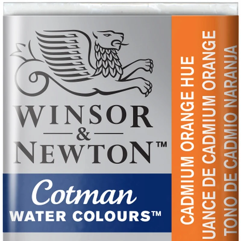 W&amp;N SULU BOYA COTMAN YARIM TABLET CADMIUM ORANGE HUE WN-0301090