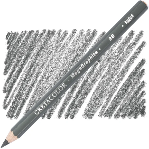 CRETACOLOR ÇİZİM KALEMİ DERECELİ MEGA GRAPHITE 9B 17009