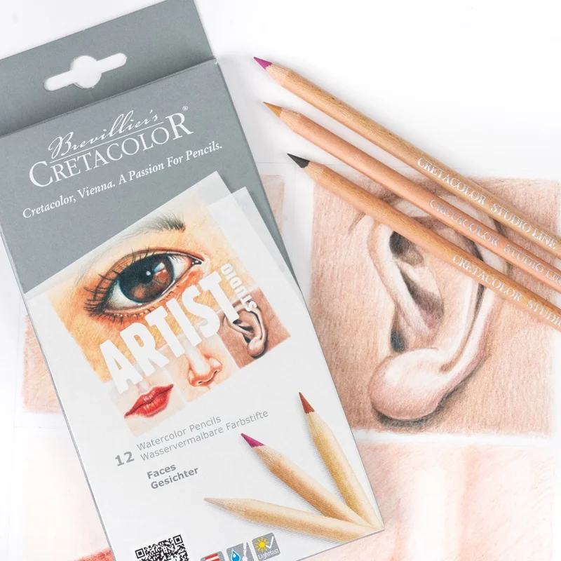 CRETACOLOR ARTİST STUDİO FACES SULANDIRILABİLİR PORTRE ÇİZİM SETİ 12 RENK 28310