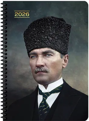 KESKİN 2027 AJANDA GÜNLÜK 17x24 SPİRALLİ ATATÜRK BAŞKOMUTAN 600276-99