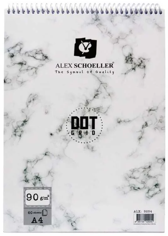 ALEX ÇİZİM DEFTERİ 90GR A4 60 LI DOT GRID ALX-9254