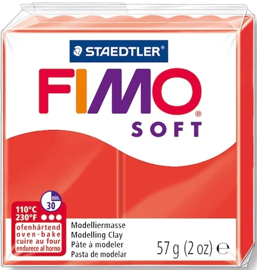 FIMO SOFT MODELLEME KİLİ 57 GR KIZIL 8020-24 07