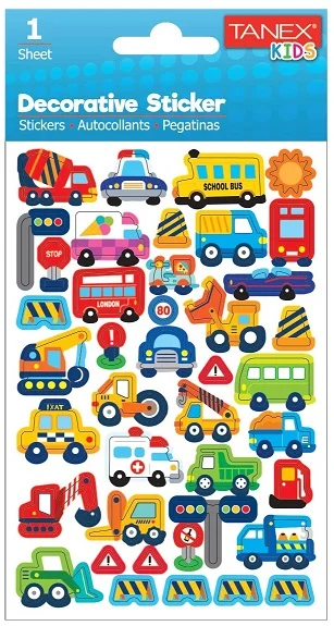 TANEX STICKER TRAFİK SERİSİ 6 ADET TNX-25030