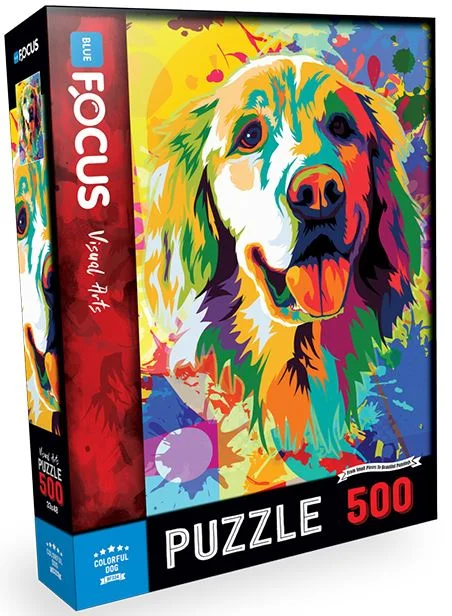 BLUE FOCUS PUZZLE 500 PARÇA COLORFUL DOG (RENKLİ KÖPEK) BF334