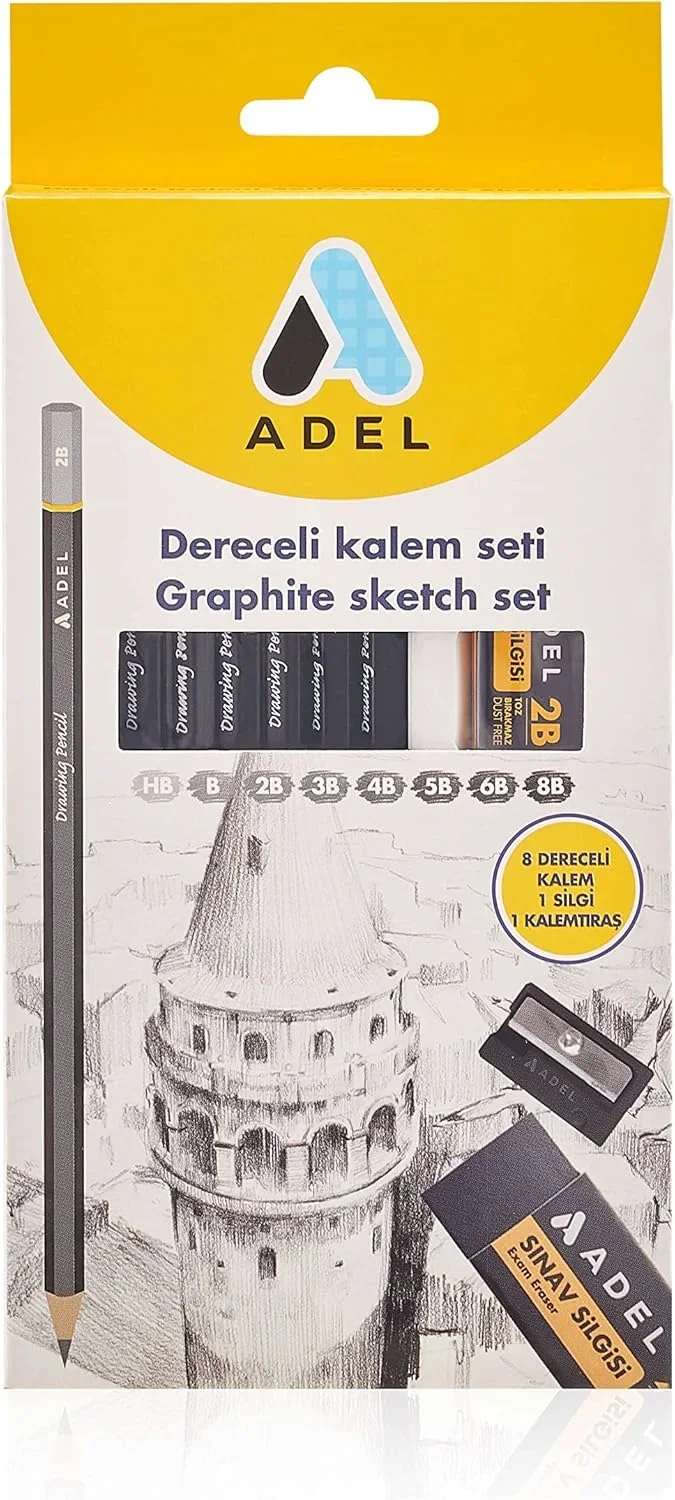 ADEL KURŞUN KALEM DERECELİ SET 8 Lİ 2165000082000