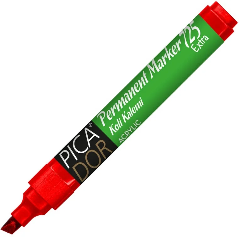 PICADOR PERMANENT KOLİ KALEMİ 725 KESİK UÇ KIRMIZI KX029A