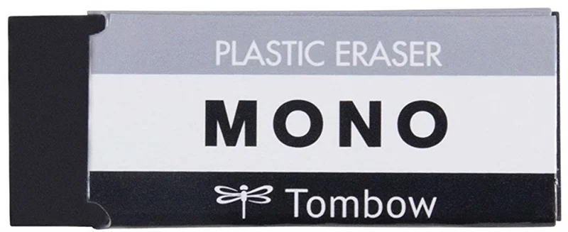 TOMBOW SİLGİ MONO SİYAH 17x11x43 MM 2 Lİ T-PE-01AB.P2