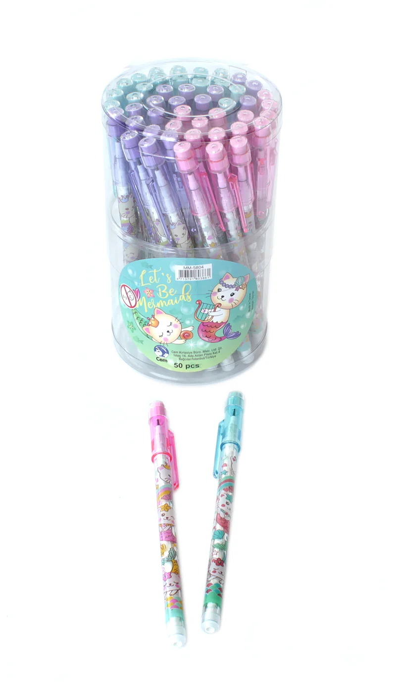 DOLPHIN GEÇMELİ KALEM SİLGİLİ MEOWMAID MM-5804
