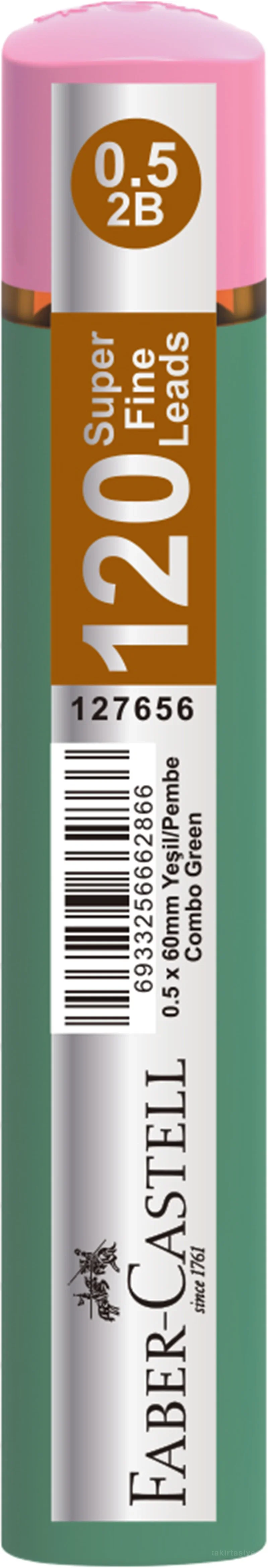 FABER MİN GRIP SOFT 0.5MM 2B 60MM 120Lİ KOMBO YEŞİL/PEMBE 127656
