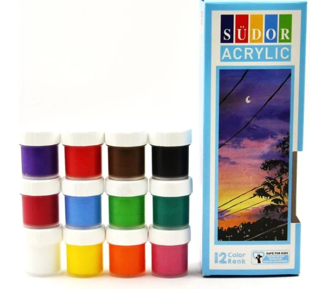 SÜDOR AKRİLİK BOYA SET 12x20 ML SD126