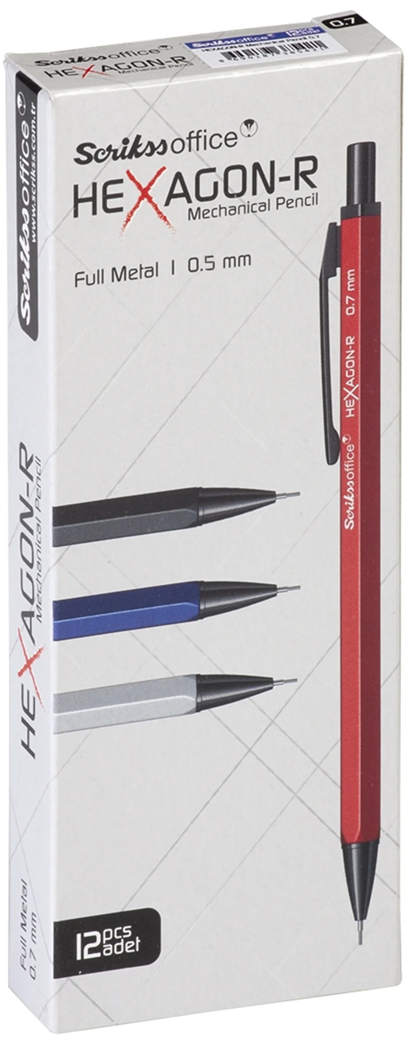 SCRIKSS OFFICE VERSATİL KALEM HEXAGON-R 0.5 LACİVERT 12 Lİ KUTU