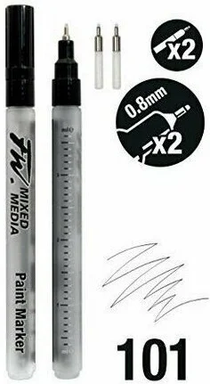 DALER ROWNEY PİSTOLE (LİKİT AKRİLİK) MARKER FW MARKER SET 2XSM TECHNICAL+NIBS 160320101