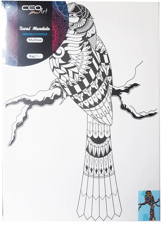 CEO ART TUVAL 35x50 MANDALA KUŞ CEO-MT0003