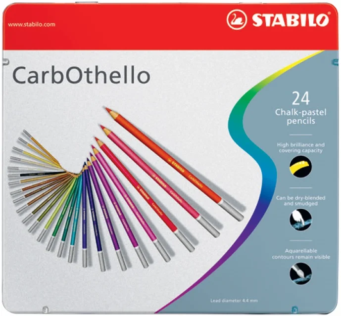 STABILO KURU BOYA CARBOTHELLO 24 RENK METAL KUTU 1424-6