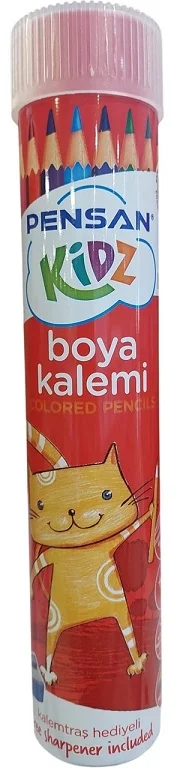 PENSAN KİDZ KURU BOYA 98051 12 RENK TAM BOY TÜP