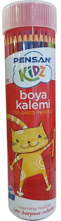 PENSAN KİDZ KURU BOYA 98052 24 RENK TAM BOY TÜP